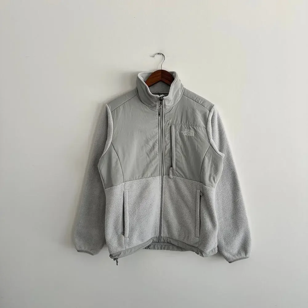 The North Face gray fleece zip up jacket size M
